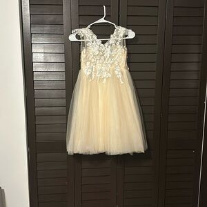 Cream Flower girl dress